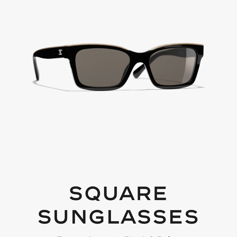 CHANEL Black Sunglasses with Case